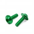 Uxcell 6pcs M6 X 20mm Green Hexagon License Plates Fairing Bolts Screws For Motorcycle