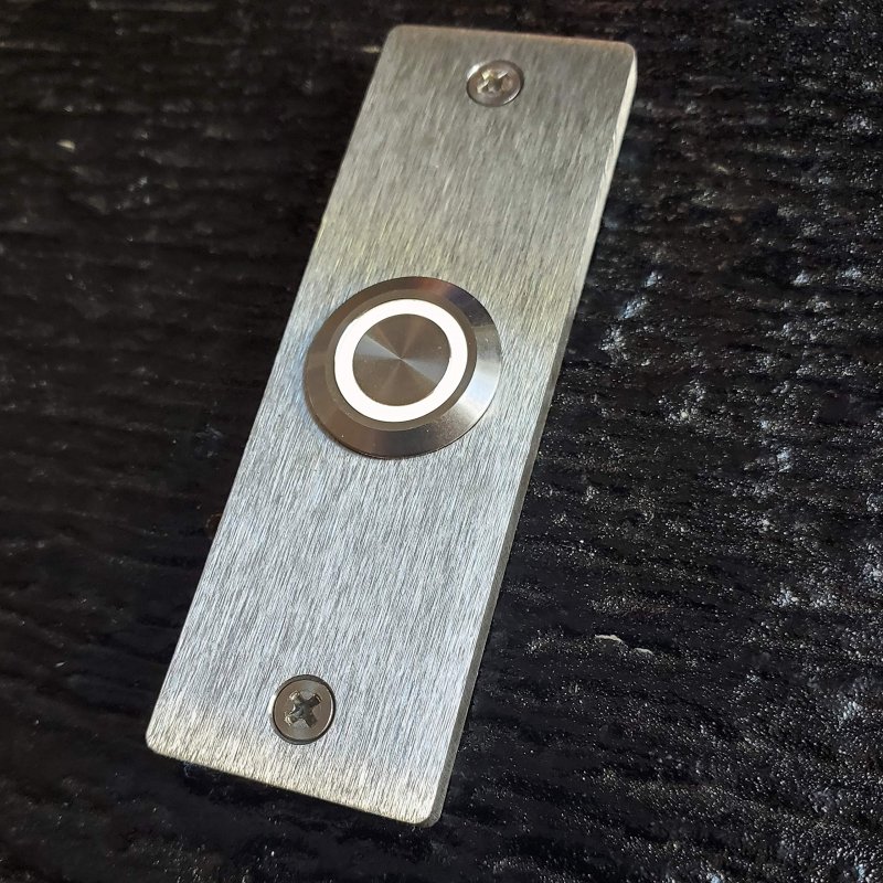 Stainless Steel Narrow Doorbell 1 X 3 With Led Button White Ring