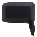 Passenger Manual Side View Mirror Door Mounted Textured Black For Cherokee Comanche Wrangler 55027208 