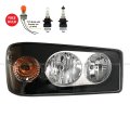 Niuparts Headlight Lamp With Halogen Bulbs Warm White Passenger Side Fit Mack Granite Gu713