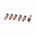 6pcs Red Round Cap 2 Pins Car Automobile Push Button Switch Dc 12v 