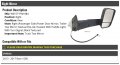 Right Passenger Side Black Textured Tow Mirror Manual Flip-up Heated Puddle Light Turn Signal Compatible With 2013-2017 Ram