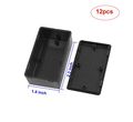 Waterproof Electric Project Case Junction Box With Cover Black Plastic 60 X 36 25mm 12 Pack 