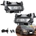 2pcs Front Bumper Fog Lights Assembly With Chrome Bezel Bulbs Switch And Wiring Kit Replacement For Ver-sa 2020-2021 