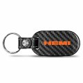 Ipick Image Made For Hemi Logo 100 Real Black Carbon Fiber Tag Style Key Chain Dodge Jeep Ram