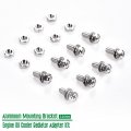 G-plus Universal Oil Cooler Radiator Adapter Kit Compatible With 340mm Aluminum Engine Mounting Bracket Replacement Long