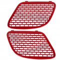 Ecotric Hood Bezel Vent Compatible With 2015-2018 Dodge Challenger Srt Hellcat 2019-2021 R T Scat Pack Red Replace For