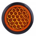 Ocpty 24led Side Marker Light 15pcs 4a Amber Round Trailer Lamp Stop Turn Tail Fit For Boats Truck Pickups 12v Waterproof