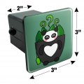 Green Tea In Giant Panda Bear Mug Tow Trailer Hitch Cover Plug Insert