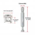 Flyshop Furniture Cabinet Connector 261 15 X 12mm Cam Lock Fittings With Self-tapping Thread 45mm Length Dowel 10 Sets