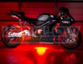 Ledglow 10pc Advanced Red Led Motorcycle Accent Neon Underglow Lighting Kit 4 Patterns Brightness Levels 6 Flexible Light