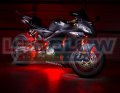 Ledglow 10pc Advanced Red Led Motorcycle Accent Neon Underglow Lighting Kit 4 Patterns Brightness Levels 6 Flexible Light