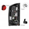 Red Lens Premium L-shape Led Tail Light Full-led Smoke License Plate Lamp Housing Replacement Bundle For 2003-2006 Dodge Ram