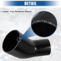 X Autohaux 45 Degree 3 5 Inch To 4 0 Id 4ply Car Elbow Reducer Silicone Hose Coupler Intercooler Tube Intake Piping Black