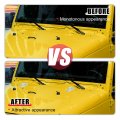X Autohaux 2 Pcs Front Engine Hood Hinge Cover Trim Exterior Accessories Decoration For Jeep Wrangler Jk Sahara Rubicon 2-door