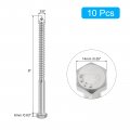 Uxcell Hex Head Lag Screws Bolts 10pcs 3 8 X 6 304 Stainless Steel Partial Thread Wood