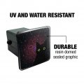 Black Cat In Space With Stars And Galaxy Tow Trailer Hitch Cover Plug Insert