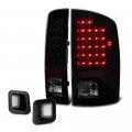 Black Smoke Led Tail Light Full-led License Plate Lamp Assembly Replacement Bundle For 2003-2006 Dodge Ram 1500 2500 3500 