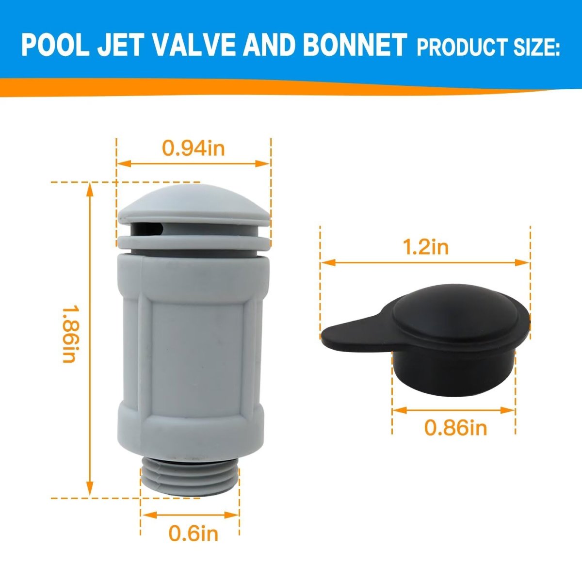 12363 12373 Air Jet Valve And Pool Cap For In-tex Above Ground Swimming Inlet