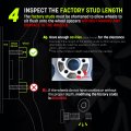 Customadeonly 4 Pieces 2 50mm Lug Centric Wheel Spacers Bolt Pattern 8x6 To 5 8x165 1 Thread Pitch 9 16 Studs Compatible For