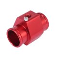 1 Set 32mm Red Car Water Coolant Temperature Sensor Adapter Aluminum Alloy Joint Pipe Radiator With 2 Hose Clamps 
