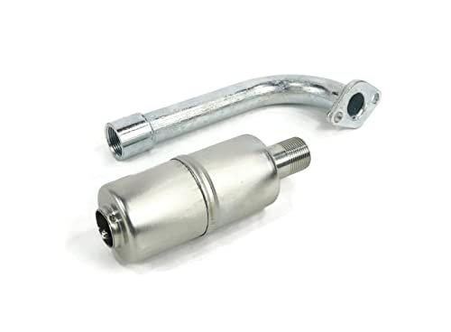 1 Exhaust Muffler Assembly With Pipe Screw-on Gasket Nuts