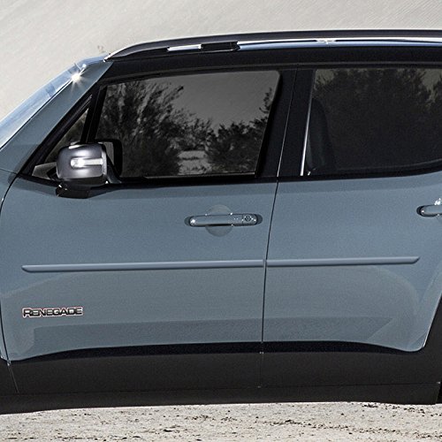 Painted Body Side Molding Fe-ren15 For Jeep Renegade 2015 To 2023 White Wv 4 Piece Set Abs Material
