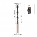 Uxcell 12pcs Jobber Drill Bits 7mm Black Nitride Gold Titanium Coated 4341 High Speed Steel Hss 135 Degree Split Point Twist