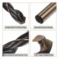 Uxcell 12pcs Jobber Drill Bits 7mm Black Nitride Gold Titanium Coated 4341 High Speed Steel Hss 135 Degree Split Point Twist