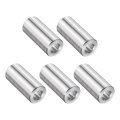5 Pcs Stainless Steel Spacer 1 4 Bore X 2 Od Length Screw Bushing Plain Finish Round Metal For Screws Bolts And Rods 
