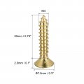 Uxcell Brass Wood Screws M4x20mm Phillips Flat Head Self Tapping Connector For Door Cabinet Wooden Furniture 50pcs