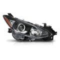 Headlight W Bulb For Mazda 3 2014 2015 2016 Bumper Headlamp Bpw1510k0 Ma2503144 Right Passenger Side Clear Lens Black Housing 