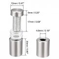 Uxcell 1 2 Dia X 1-1 8 12x28mm Standoff Screws Wall Mount Sign Holders Acrylic Glass Nails 6pcs