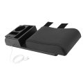 Auto Center Console Armrest Pillow Adjustable Width Storage Box Cup Holder Usb Interface For Vehicles Black Line