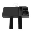 Auto Center Console Armrest Pillow Adjustable Width Storage Box Cup Holder Usb Interface For Vehicles Black Line