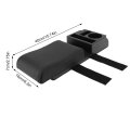 Auto Center Console Armrest Pillow Adjustable Width Storage Box Cup Holder Usb Interface For Vehicles Black Line