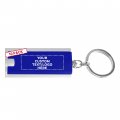 Personalized Flashlight Keychains 100 Pack Customizable Logo And Text Rectangle Plastic Blue Light Keychain For Promotional 