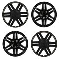 14 In Universal Wheel Rim Cover Black Replacement Hubcaps For Acura Chevrolet Dodge Ford Honda Hyundai Kia Mazda Mitsubishi 