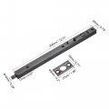 Uxcell Flush Bolt 12-inch Stainless Steel Security Door Guard Lever Action Latch Slide Lock Black