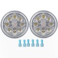 2 Pack 24w Led Work Light Sealed Round Hi Lo Beam 12v Lamp For John Deere Tractor Ar48723 5000k Silver Aluminum Housing Ip67 