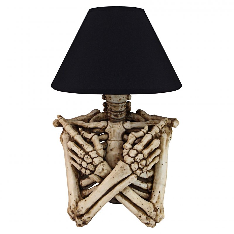 Design Toscano Rest In Pieces Gothic Skeleton Table Lamp