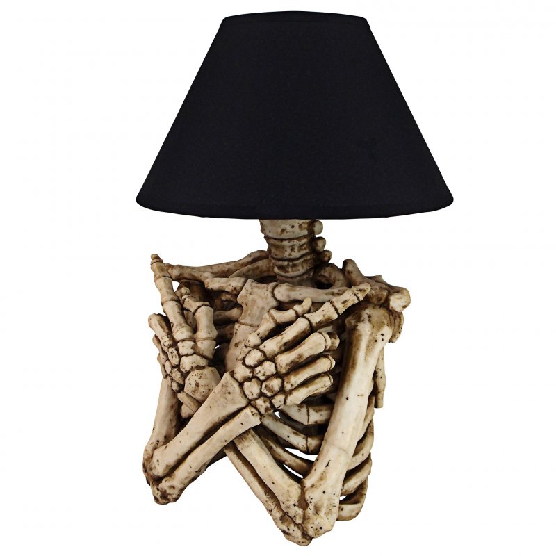 Design Toscano Rest In Pieces Gothic Skeleton Table Lamp