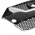 Hecasa Front Bumper Grille Compatible With 2016-2018 Nissan Maxima 623104ra0a Grill Plastic Abs Painted Chrome Black Silvery