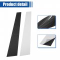 X Autohaux 1 Set Gloss Black Carbon Fiber Pattern Car Door Window Pillar Posts Cover Trim Exterior Anti-scratch Stickers For
