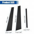 X Autohaux 1 Set Gloss Black Carbon Fiber Pattern Car Door Window Pillar Posts Cover Trim Exterior Anti-scratch Stickers For