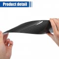 X Autohaux 1 Set Gloss Black Carbon Fiber Pattern Car Door Window Pillar Posts Cover Trim Exterior Anti-scratch Stickers For