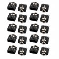 Uxcell 20 Pcs 3 5mm Female Stereo Audio Socket Cell Phone Headphone Jack Connector 5 Pin Pcb Mount
