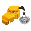 1 Set Aluminum Alloy Pull Start Recoil Starter With Flywheel And Screws For 47cc 49cc Mini Pocket Dirt Bike Minimoto Atv Quad 