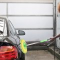 Lurrose Car Wash Brush Chenille Microfiber Mop With Spare Sleeve Stainless Steel Long Handle Retractable Washing For Truck Boat