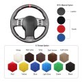 Mewant Hand Sewing Car Steering Wheel Covers Carbon Fiber And Genuine Leather Wrap For Infiniti Fx Fx35 Fx45 2003-2008 Nissan